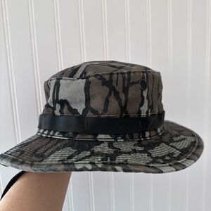 TREBARK Vintage 80s Camouflage Military Jungle Boonie Hat Olive Black sz 7 1/2